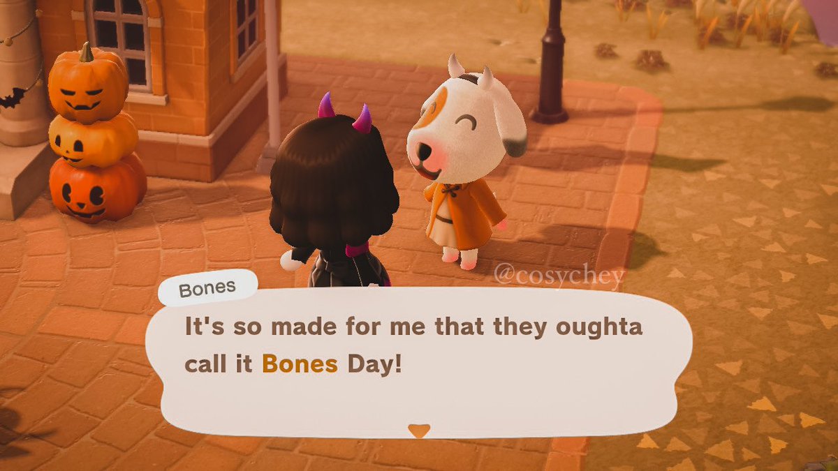 cheyleif's tweet photo. ya heard it here first, it’s a Bones day!! 👻

#AnimalCrossing https://t.co/OH0ieJ0T1L