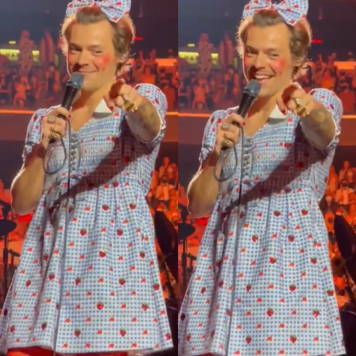 fearlesslarryx's tweet photo. ASGHLHDSDJGS TO EVERYONE WHO WAS AT HARRY'S CONCERT YESTERDAY AND WITNESSED THAT HE FREAKING HAD DRESSED UP AS DOROTHY FOR HARRYWEEN, I’M JEALOUS OF YOU.

Harry as Dorothy is the best I've seen in the fandom this year and I'll talk about it for the next 20 years! https://t.co/X2XBPjqJoW