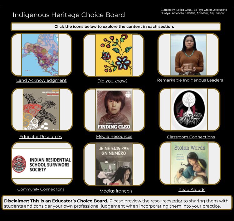 Infuse Indigenous education EVERYDAY! Explore resources that centre Indigenous perspectives, histories & truths. Share widely. TU collaborators @VittaGreen @MsGurdyal @a_kalaitzis @a_taeput @MrsCoutu 
#IndigenousHeirtageMonth
bit.ly/IndHeriTage