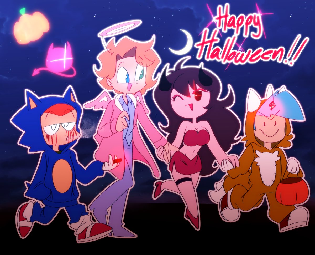 FunkinHsDays's tweet photo. 🎃‼HAPPY HALLOWEEN‼🎃 
Feliz Halloween chavos, espero que consigan dulces y asusten algunos wawas, Muak Muak 🧡
#Funkinhighschooldays #FunkinHSdays #FNFHS #FNF https://t.co/cgyAFjaV21