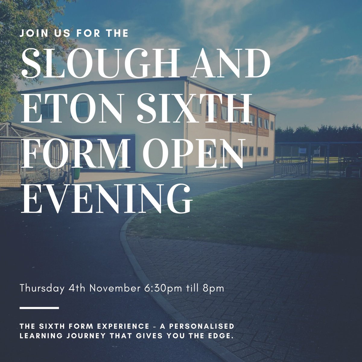 sloughetonsixth's tweet photo. Tomorrow is the first day of the second half term and Thursday is our Sixth Form Open Evening.

Come and find out about our great Sixth Form and how we give you the edge!
#sixthform #slough #sixthform #openevening https://t.co/hFZfIxNF9D