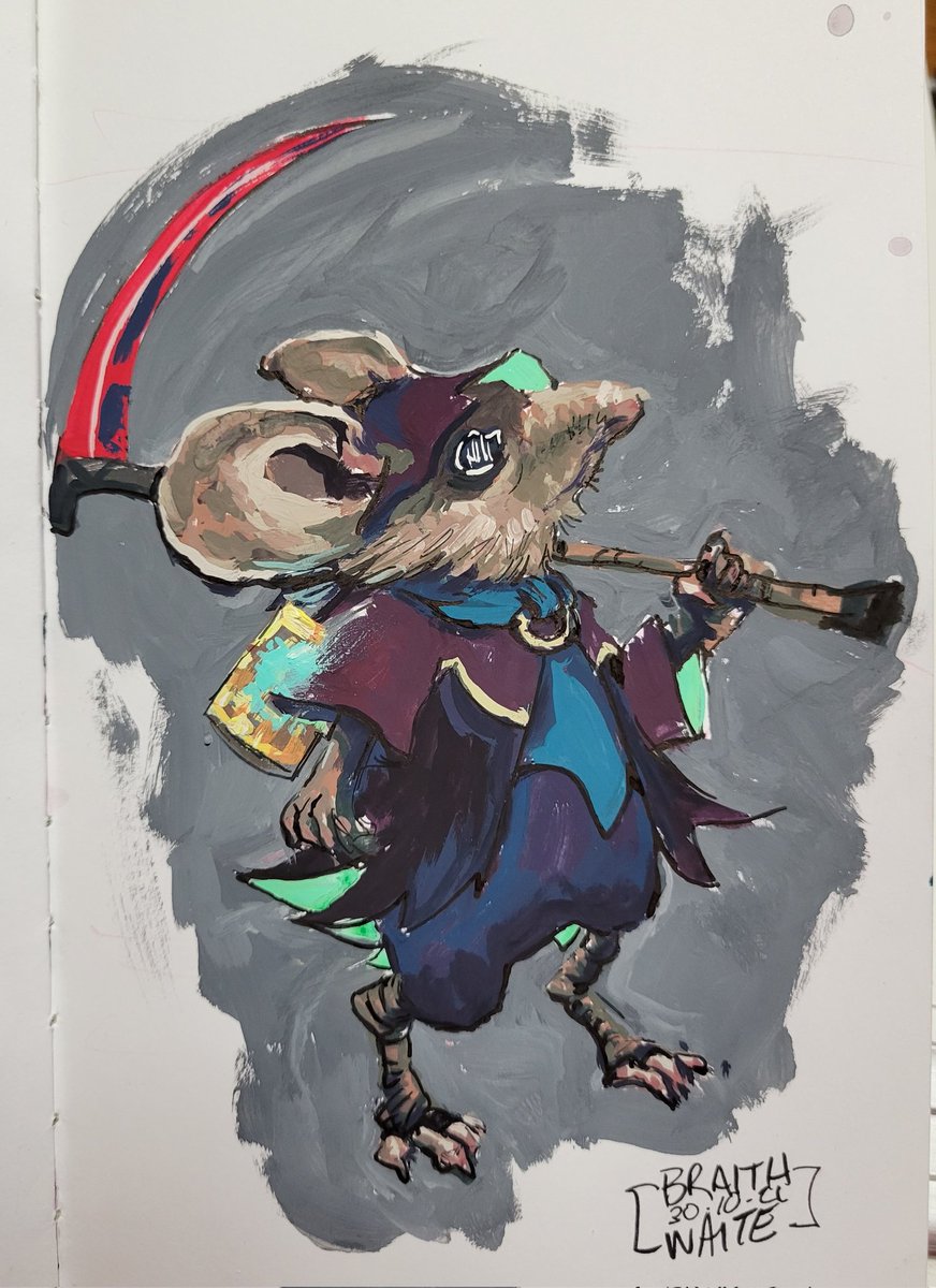 craponcrap's tweet photo. Acrylic painting in my sketchbook for #oceanmousecontest #DTIYS #oceanmousestudio https://t.co/m5LCCQafTw