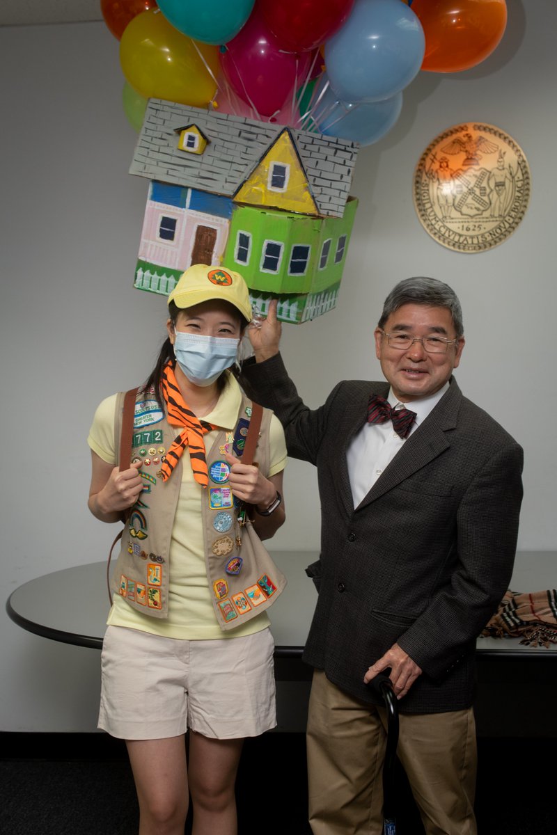 CMPeterKoo's tweet photo. Almost 12 years ago I was sworn in as a @nyccouncil #CouncilMember. As I look back at my time in office, I'm thankful for this opportunity of a lifetime. #HappyHalloween and may you enjoy life's UPs and downs and all the adventures in between! #Pixar #Up  #WildernessExplorers https://t.co/XuSsPDqM8o
