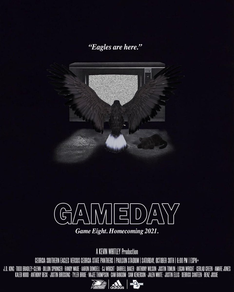 hunterneel_'s tweet image. Shoutout to classic horror movie posters for the Gameday inspiration. Originals vs the graphics created.