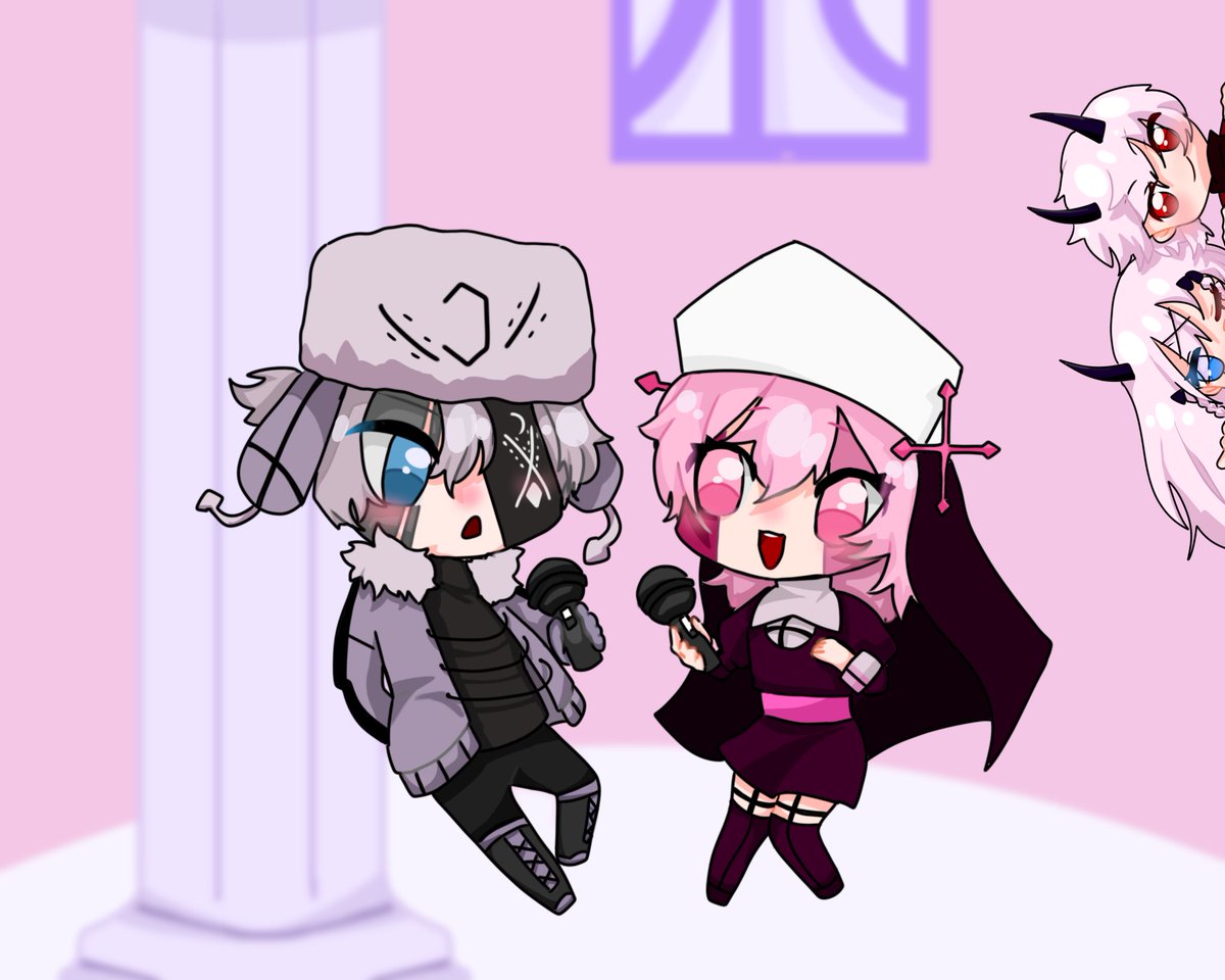 schwarz_ichi's tweet photo. fnfのサルヴェンテちゃんとルヴくん描いてみた
#fridaynightfunkin  
#fnf   
#サルヴェンテ
#ルヴ　
#イラスト https://t.co/fxxSJfJQ1K