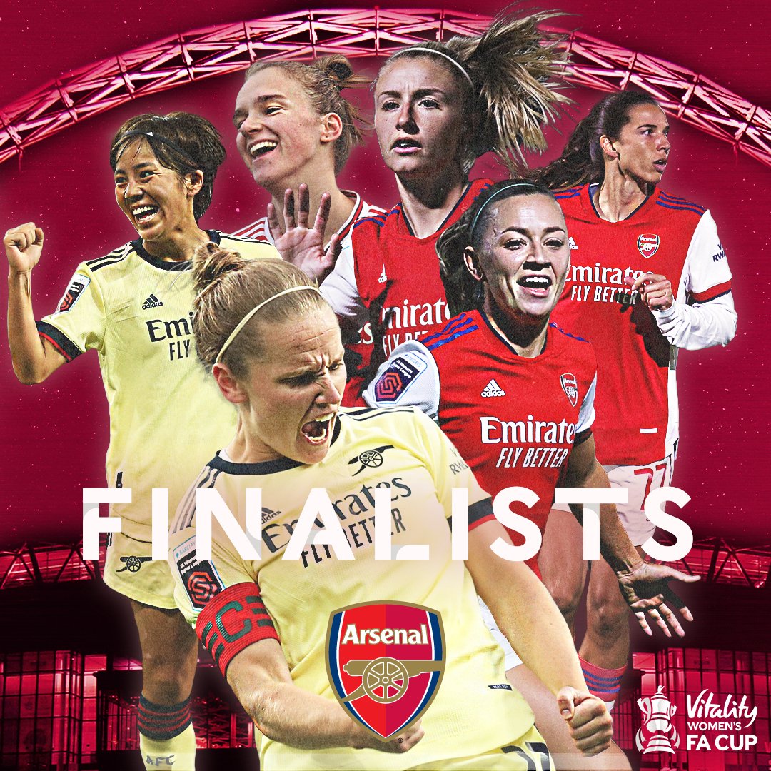 Arsenal, finale yükselen ikinci ekip oldu. FA Kupası finalinde, Chelsea ve Arsenal karşılaşacak. #fawsl #football #Gunners #Chelsea