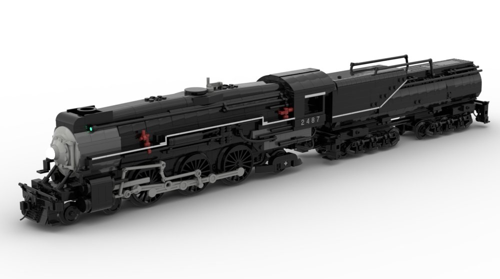 train_lego's tweet photo. The Southern pacific p-10 class is finished with stock Oil tender https://t.co/6nUuDWHS4B