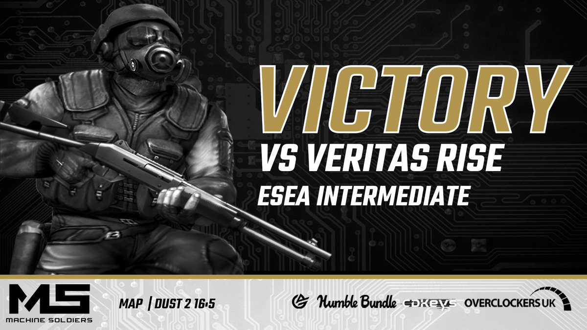 machinesoldiers's tweet photo. We get our third win in the @esea intermediate tonight winning 16-5 against @VERITASVINCITgg 👀 Which makes us (3-0) up in the league so far! A great start from the team! 🦾 #machinesoldiers

Team
@JDuuggen
@SeanBekkers
@vapejara
@jolbekxd
bvr - no twitter

Coach/sub
@AsteriA_CS https://t.co/ajyb8hqX5T
