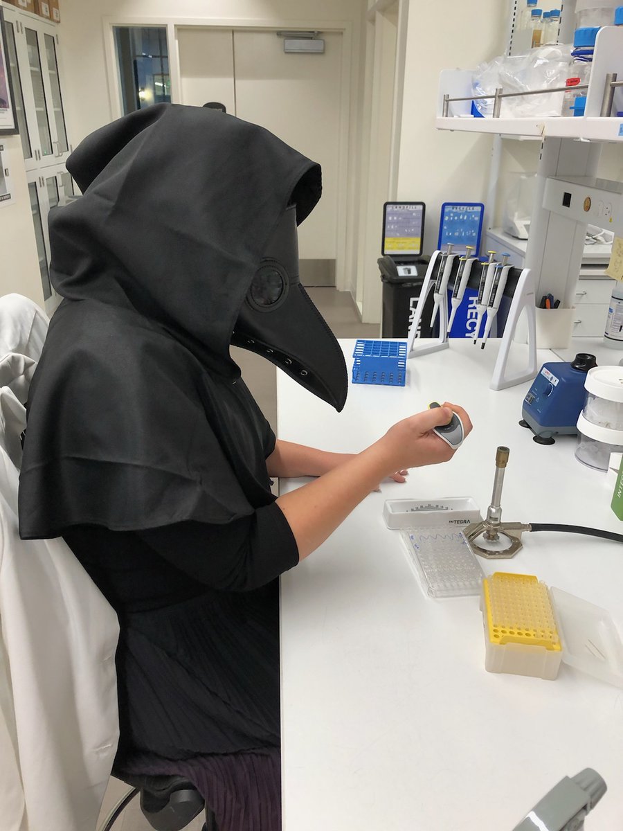 Happy Halloween 🎃 from your resident plague doctor! 

This was such a fun costume to put together and it really lent itself to a bench picture 🦠🧫