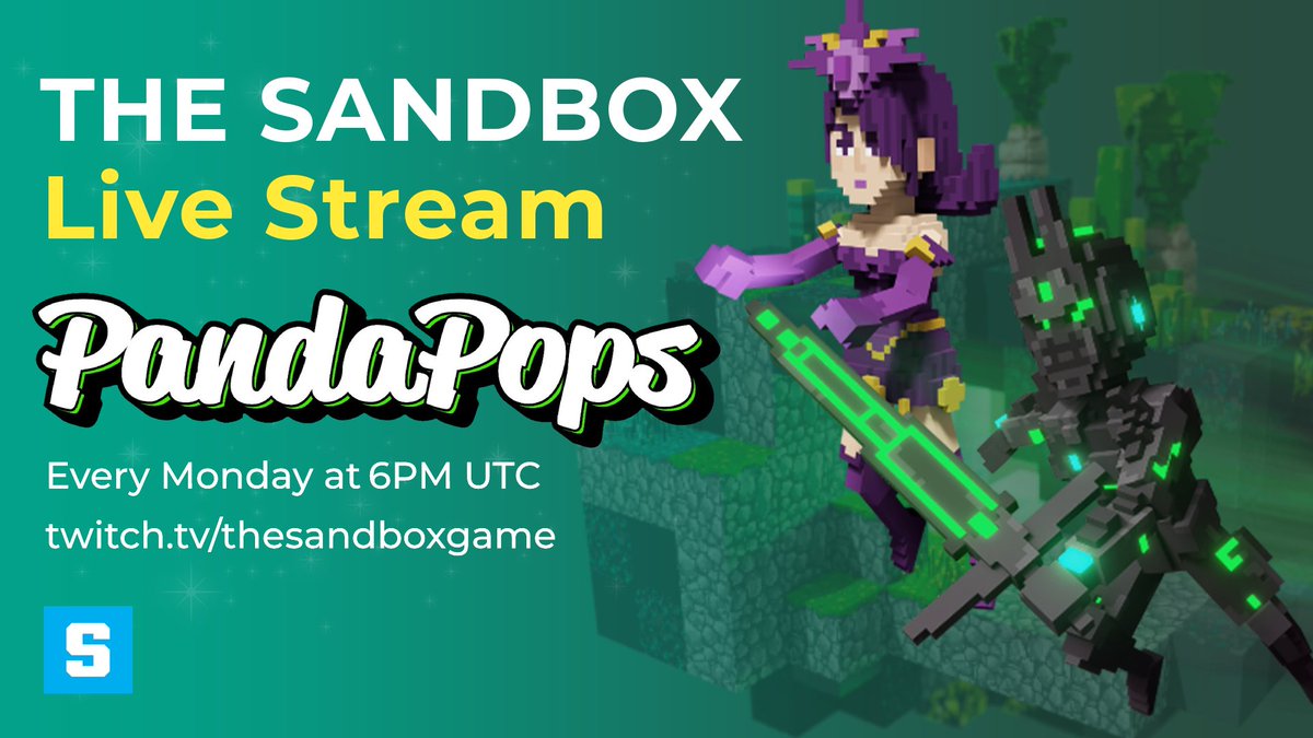 TheSandboxGame's tweet photo. Tune in to The Sandbox's official Live Stream - every Monday at 6pm UTC!

🐼 Watch @Pandapops showcase best practices on @VoxEdit, the 3D NFT art creator for The Sandbox #Metaverse! ✨

Enjoy #NFT giveaways, news, Q&amp;A and more! 🎉

▶ Don't miss it - https://t.co/yABzggkEfs https://t.co/rNZZmHWJDP