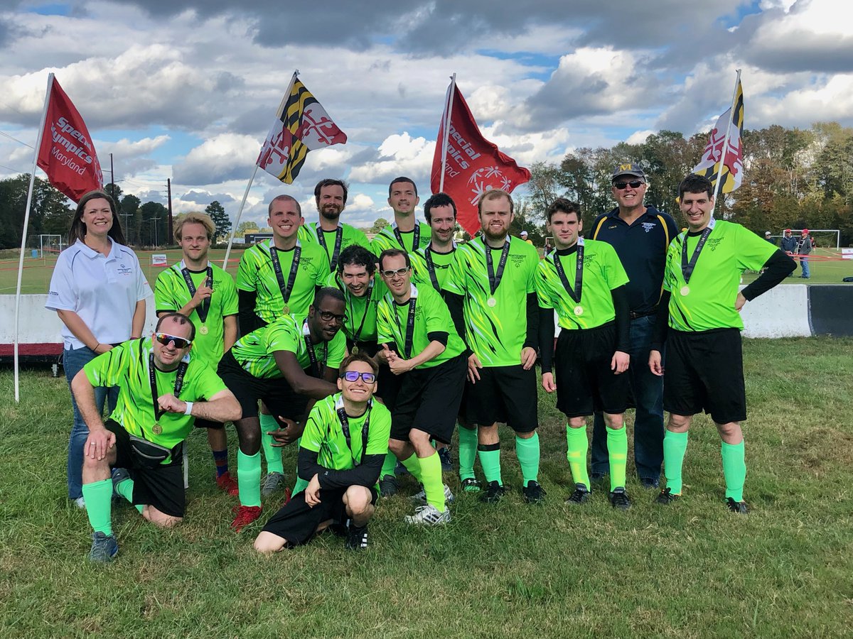 SpOlympicsMD's tweet photo. Over 150 Special Olympics Maryland athletes #ReturnedToPlay for the 2021 Soccer State Championship at @Crown_Sports! We were so grateful for the beautiful weather and inspired by all of the teamwork from the athletes! Congratulations to all of our athletes who competed today. https://t.co/2OCwQ4uaIy
