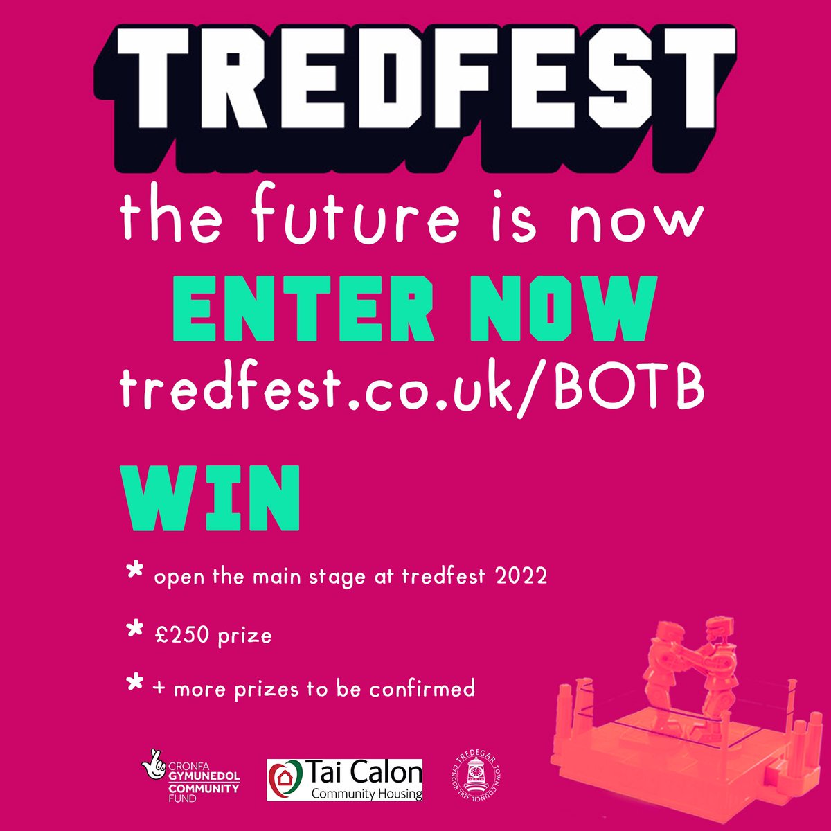 Would you like to open the Main Stage at TredFest 2022? We’ve got our biggest ever lineup and you can be a part of it too. If you are an original band or solo artist that can play a 30 minutes set then enter today at tredfest.co.uk/botb