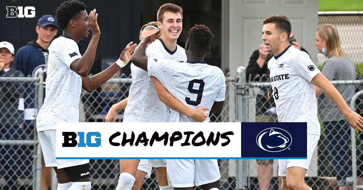 Big Ten Soccer (@b1gsoccer) on Twitter photo Congratulations to <a href="/PennStateMSOC/">Penn State Men’s Soccer</a> which captured the outright #B1G title this afternoon, along with the top seed for the conference tournament that kicks off November 7! Congratulations to <a href="/PennStateMSOC/">Penn State Men’s Soccer</a> which captured the outright #B1G title this afternoon, along with the top seed for the conference tournament that kicks off November 7!