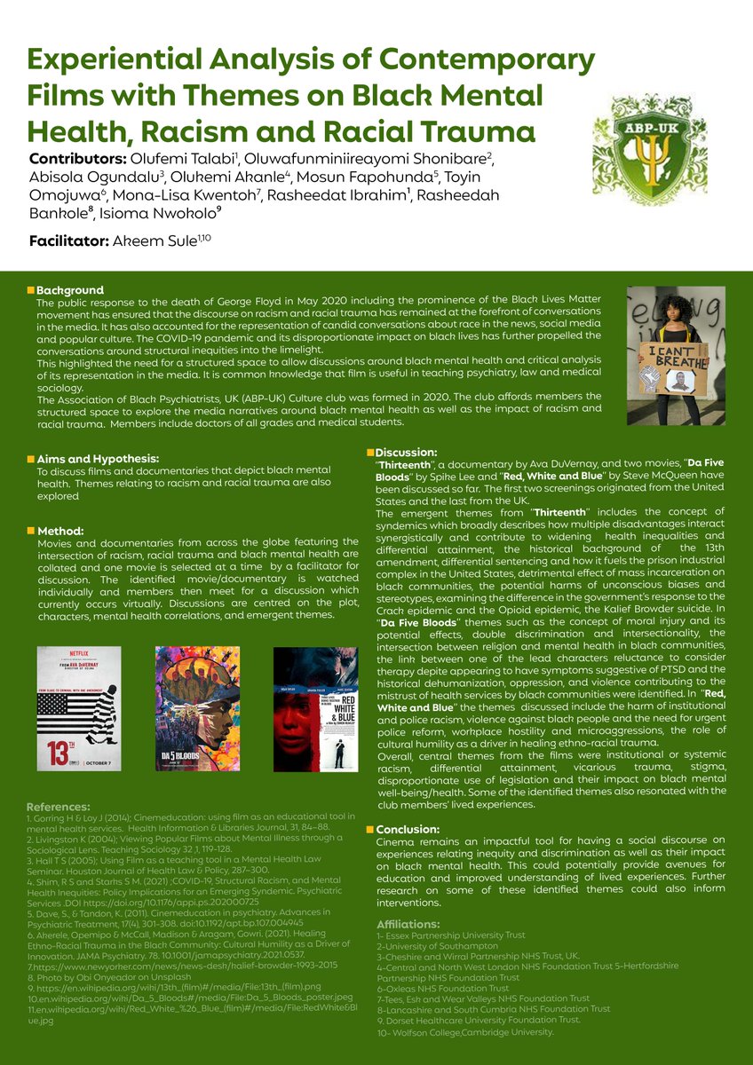 Association of Black Psychiatrists, UK (ABP-UK) tweet media