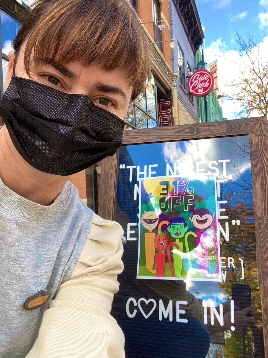 The Smitten Kitten is rocking today! Store is absolutely FULL of joyous, fun-loving, deal-getting customers and I love it!!! We are giving away free reusable, limited edition shopping bags and lube samples to every customer! Store is open 1-7 today. #Cocktober #SmittenKitten