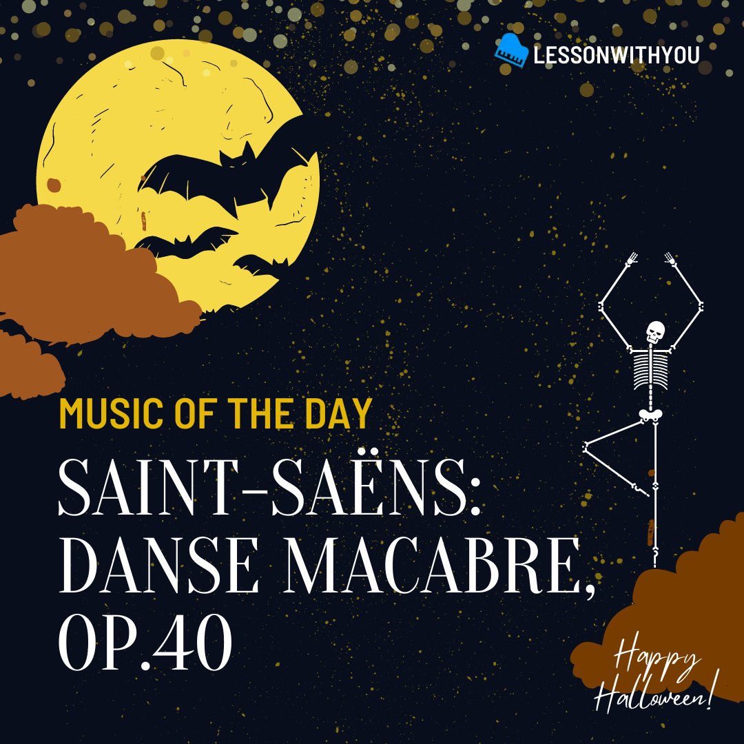 LessonWithYou's tweet photo. Happy Halloween! We've picked a great music for you today 👻🎵 ENJOY MUSIC OF THE DAY.

🎹 Try Free Now for 1:1 Live Online Music Lessons with Professional Instructors.

#halloween2021 #halloweenmusic #music #parents #kids #musiclessons #classicalmusic https://t.co/DiicIyZy6q
