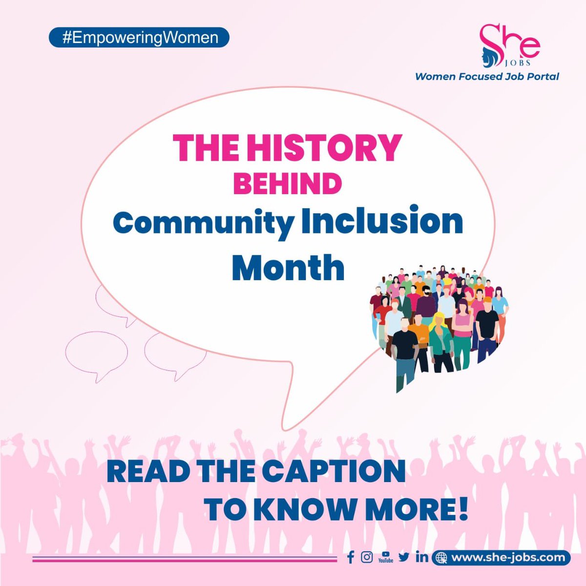 SheJobs's tweet image. Community inclusion month
#CommunityInclusionMonth #community #intellectualdisabilities #rights #contribution #Skills #jobskills #oppotunities #jobopportunity #job #shejobs #jobportal #women #womenempowerment #jobsforwomen #marketing