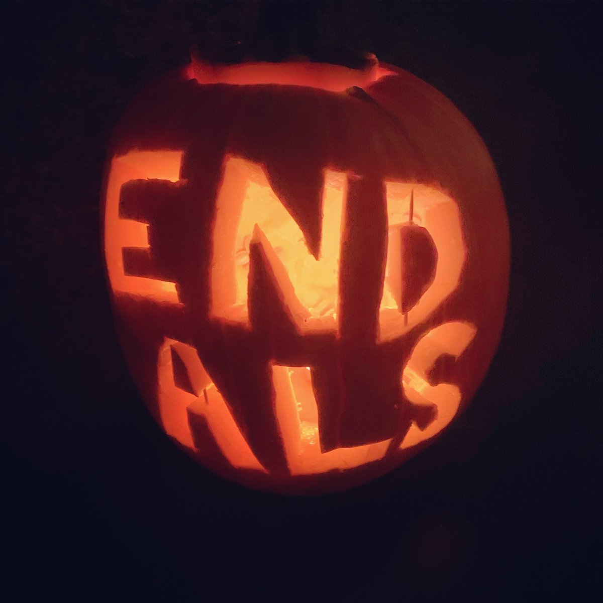 Happy Halloween!

Our family has started a new tradition. We will be carving one of these pumpkins every year until we #EndALS