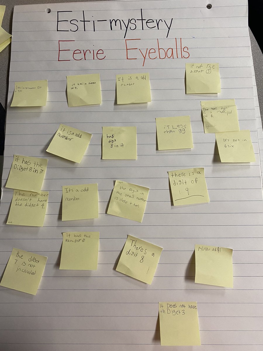 KaldewaySam's tweet photo. We estimated, we counted and then we wrote clues and created our own Esti-mystery. The jar and our clues went across the hall to see if they could figure it out👀 How many eyeballs are in the jar?? https://t.co/NCP003U8Wf
