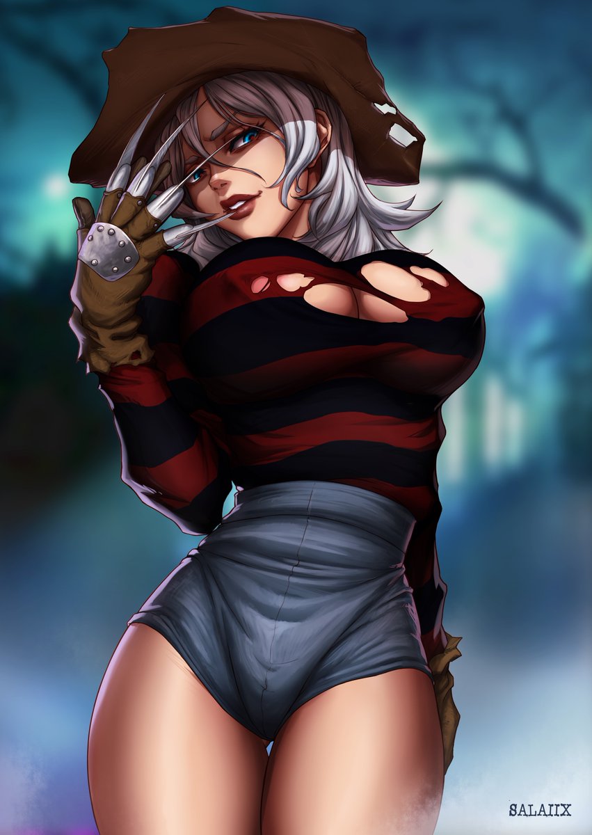 DangerZoneOne's tweet photo. Madison’s ready to make this Halloween a nightmare! (Art by Salaiix) https://t.co/GI8GdZijyj
