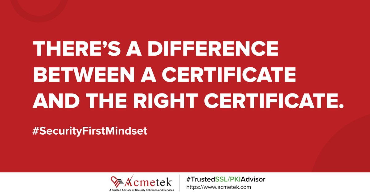 QuantumPKI's tweet image. Every #business is different. That’s why we offer a flexible range of options that are designed to meet your specific needs now—and grow with you. acmetek.com #SecurityFirstMindset #SSL #DigiCert #PKI #Encryption