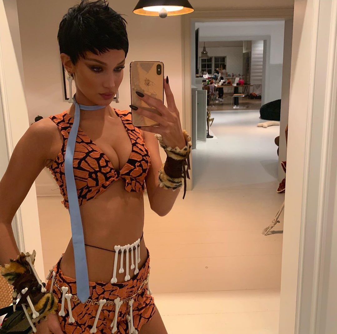 bella hadid as fred flintstone
