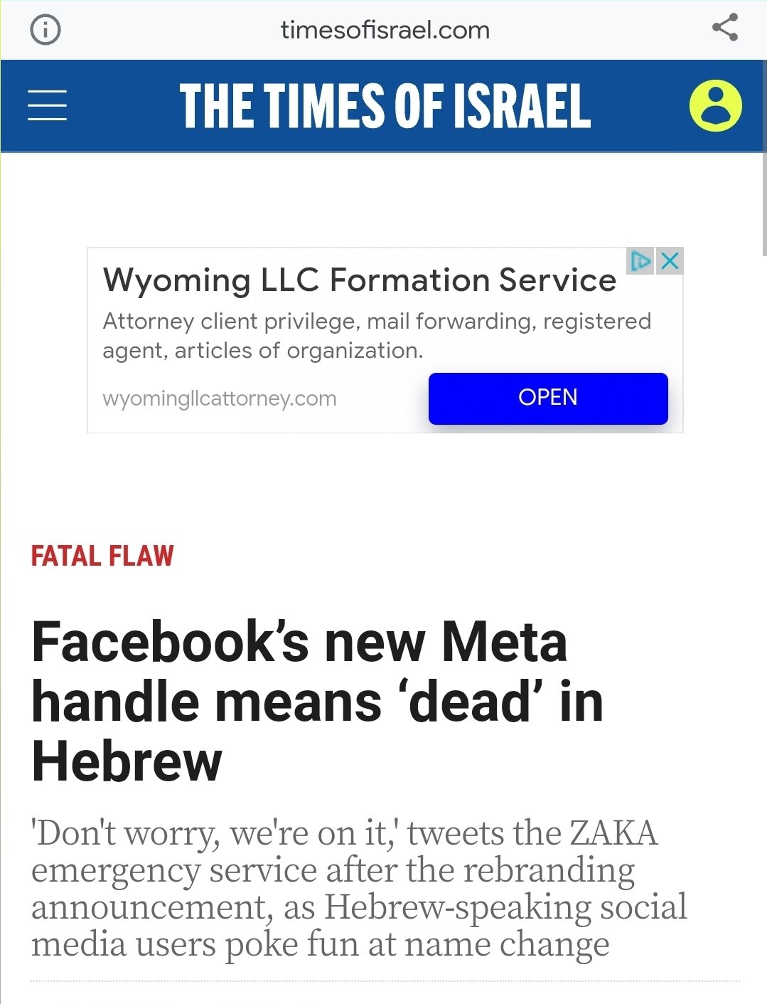 Black Sheep 👁 on Twitter "Meta means 'dead' in Hebrew so Metaverse is