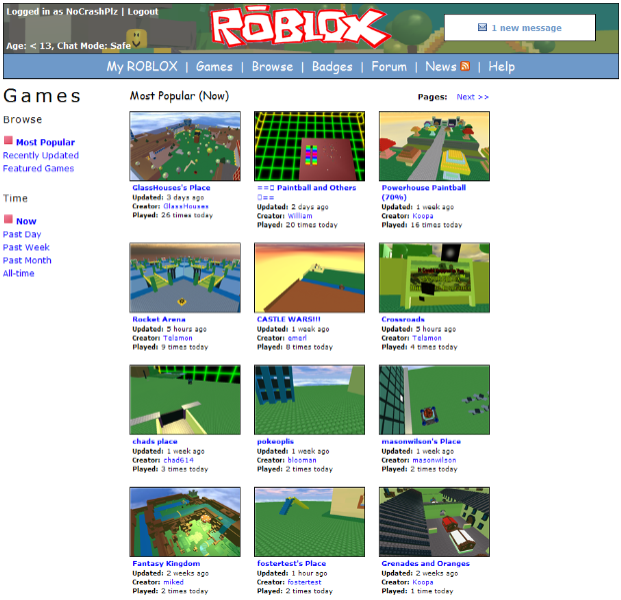 The oldest abandoned page on the roblox website (IT WAS JUST