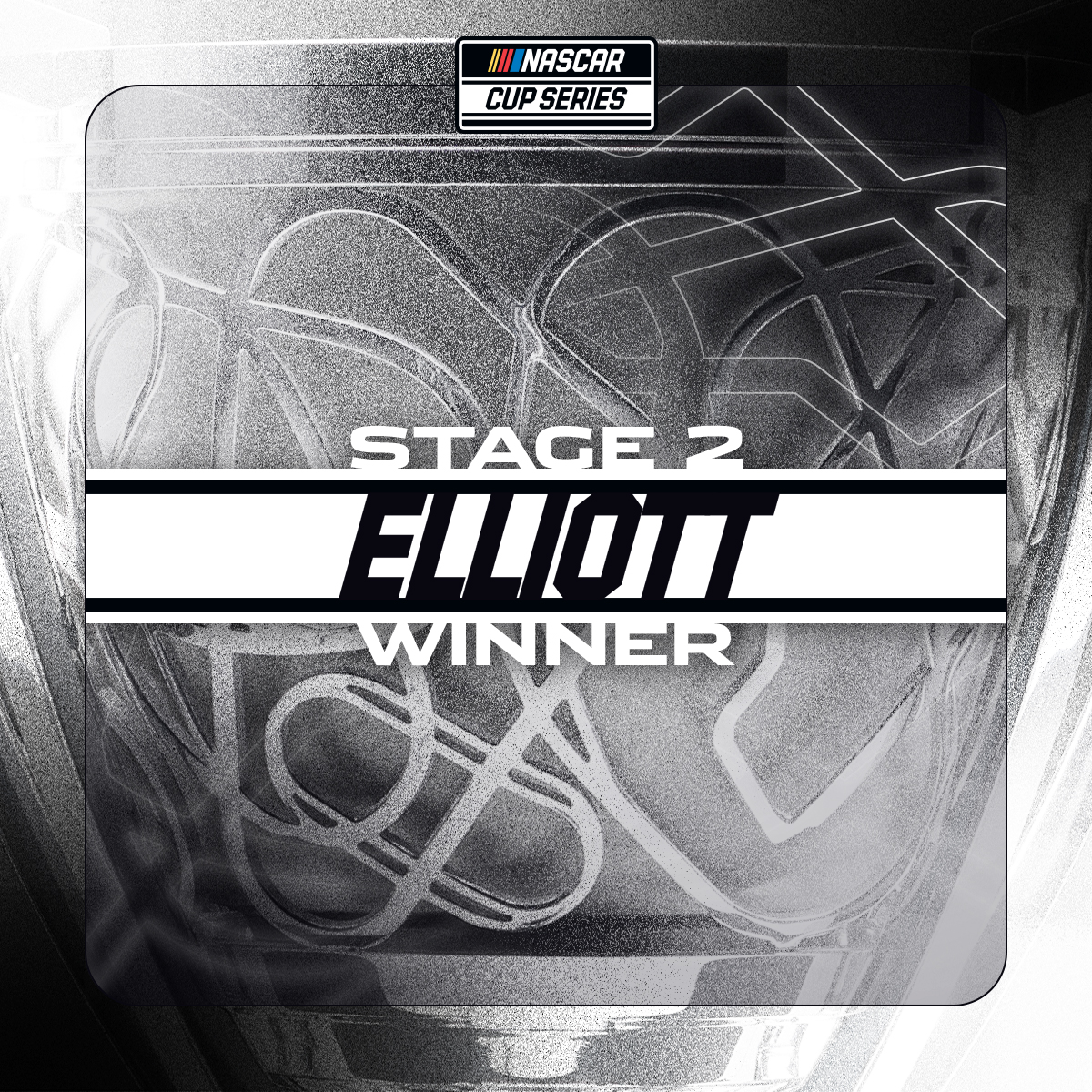 NASCAR's tweet photo. STAGE WINNER: @chaseelliott gets it done again.

The No. 9 is your Stage 2 winner! https://t.co/p4UIK2kHex