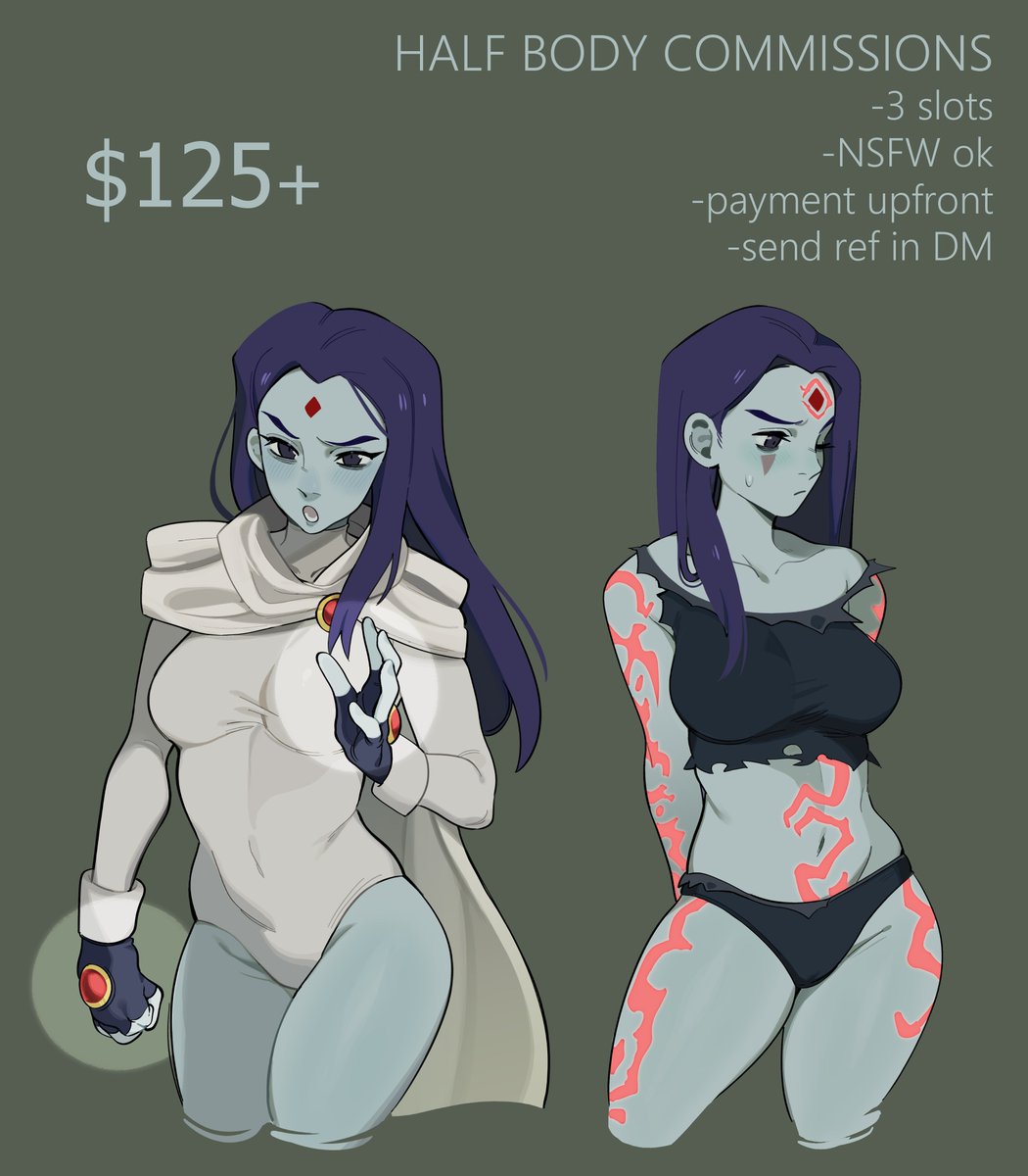 Opening up a few commission slots to help with rent :0) if you're interested feel free to shoot me a DM, just make sure to include ref images ! 🎃 