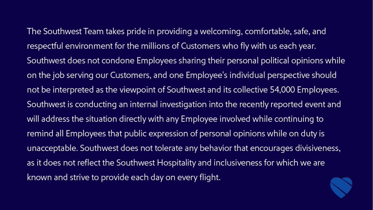 Southwest Airlines tweet media
