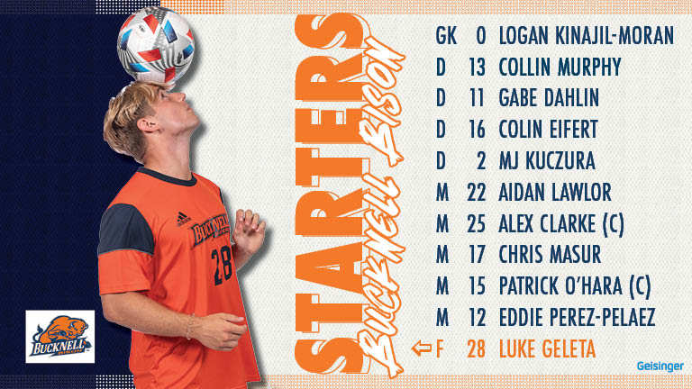 Bucknell_MSOC's tweet image. Starting XI for today&apos;s game at Navy, just about to get underway. First career start in goal for 🇳🇿 Logan Kinajil-Moran! #rayBucknell