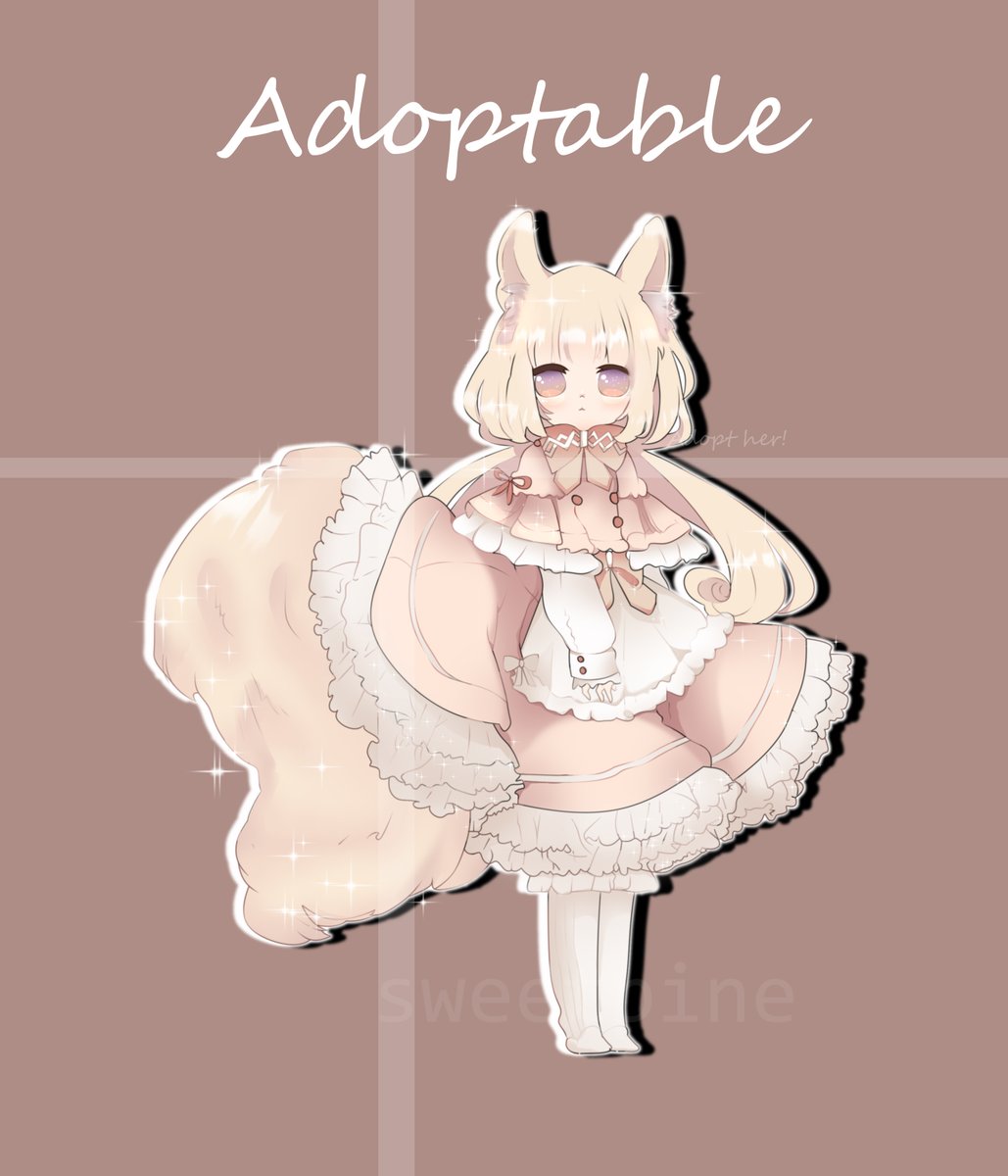 SWEETPINE14's tweet photo. 🤍My first Fluffy adoptable !!🤍
🤍Lets find her a home!
 --- Payment via paypal---
💛Starting Bid: $5
💛AutoBuy: $15
Ends 24 hours after last bid.
Comment or Dm if you are interested!
#adoptable #adopts #ocsale #artistontwitter https://t.co/VkrLgHpMJv