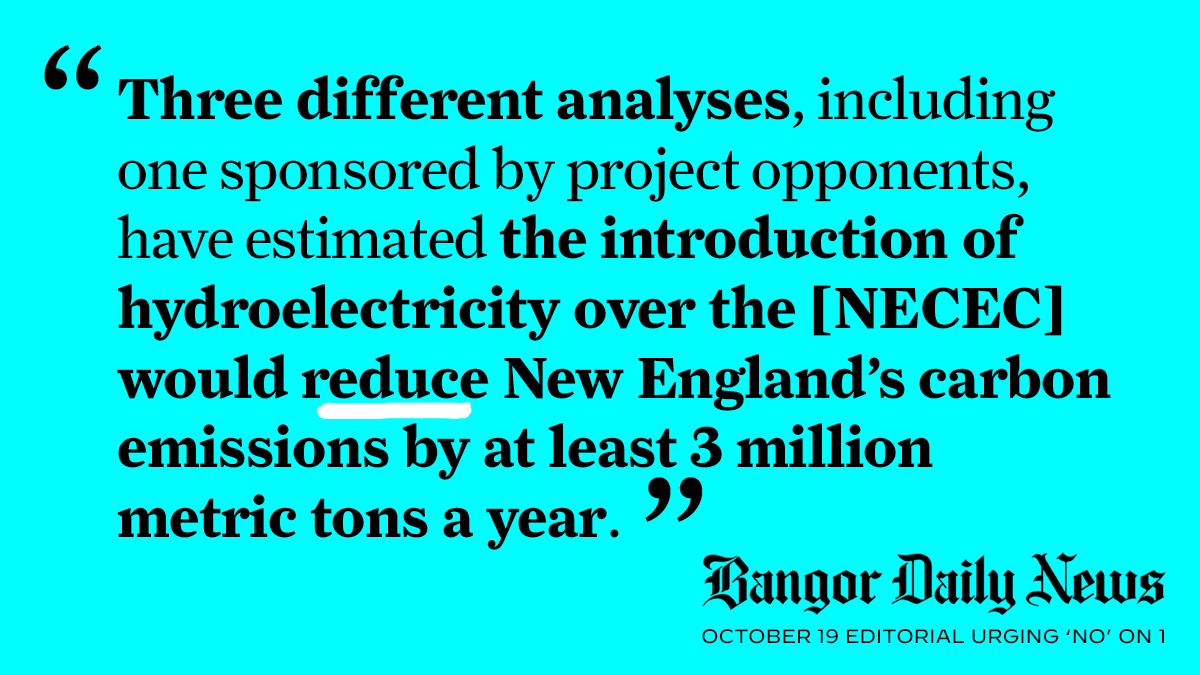 You needn't take our word for it. The Bangor Daily News editorial urging a 'no' vote on Question 1 makes it plain. #Maine #mepolitics