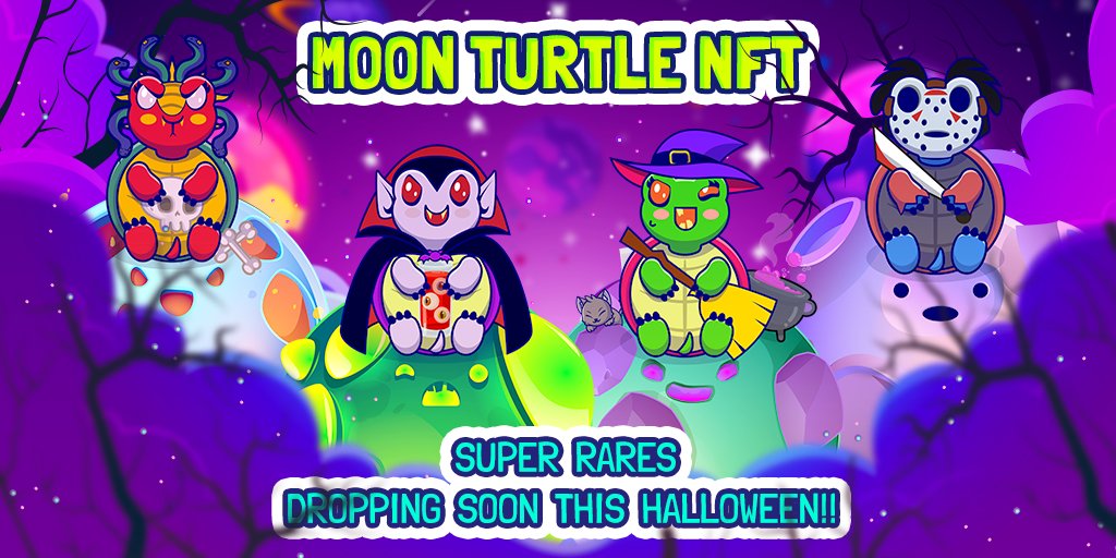 Happy Halloween!!

Our 1/1 #rare #MoonTurtleNFT are searching for a haunted home.

Would be the one to do the pleasure?

All available for auction on <a href="/opensea/">OpenSea</a>. Start the bids 🎃👻💀

opensea.io/collection/moo…

#NFTHalloween #nftcollector #NFTdrop #NFTCommunity
