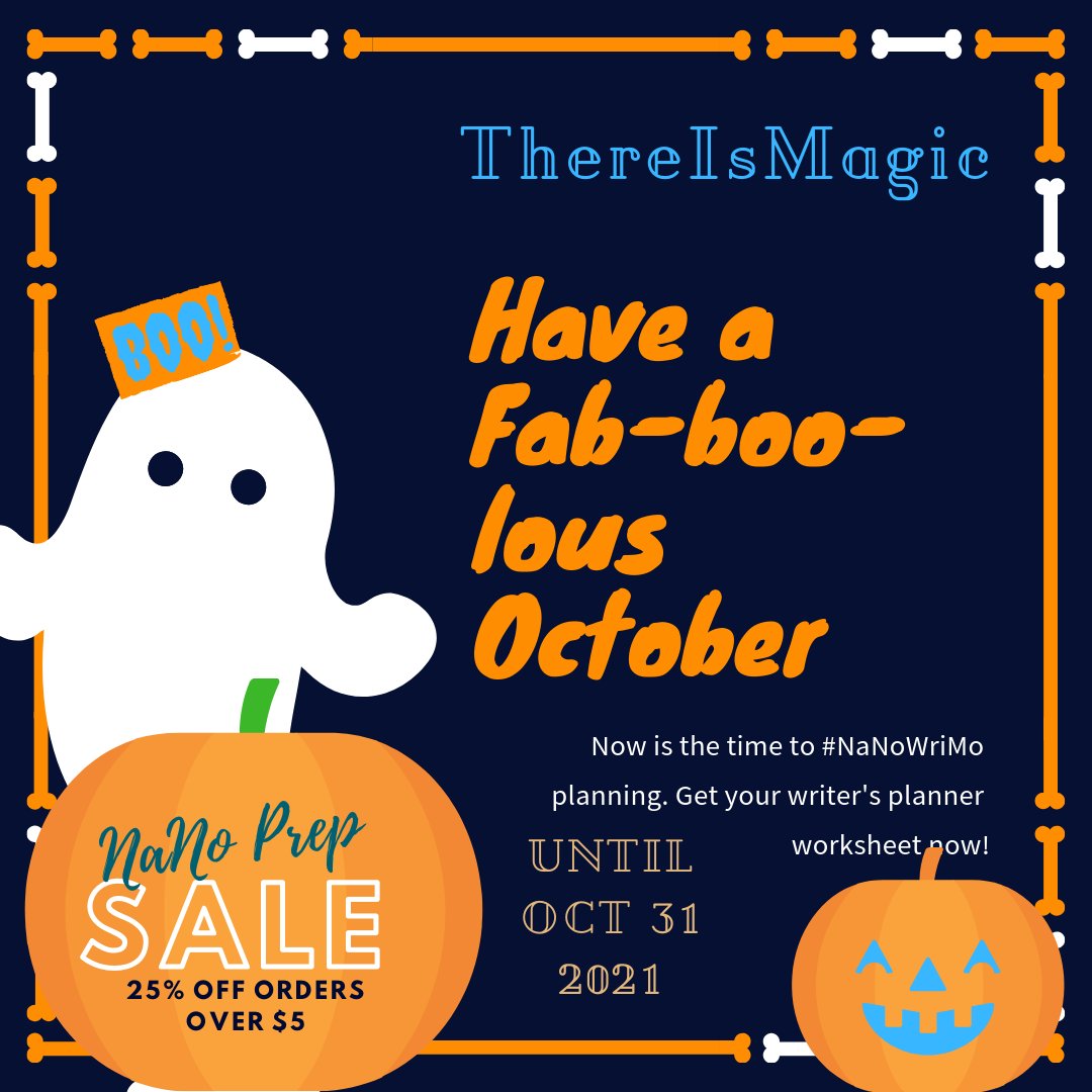 ThereIsMagicTW's tweet image. Last Day to Shop my sale: 25% off when you spend $5. Check out the writer’s pages for your #NaNo2021 novel!!

 #etsy #etsysale #shopsmall #nanowrimo #happyhalloween etsy.me/3nOJ0hj