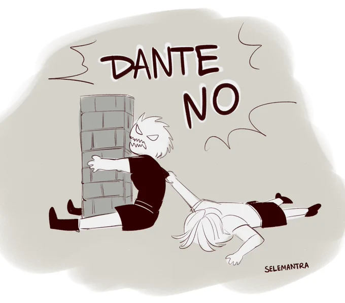 The first 40 years of childhood are so difficult for men
(I've discovered the magic of shitposting)

#DevilMayCry #Dante #Vergil 
