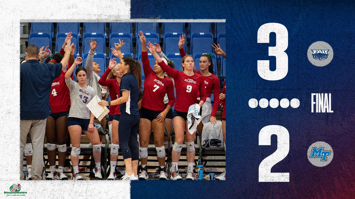 OWLS WIN! 
FAU closes out the season with a five-set victory over the Blue Raiders!