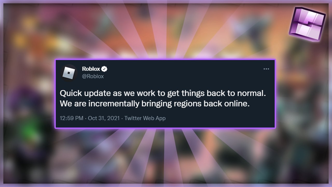 Roblox comes back online after three-day outage