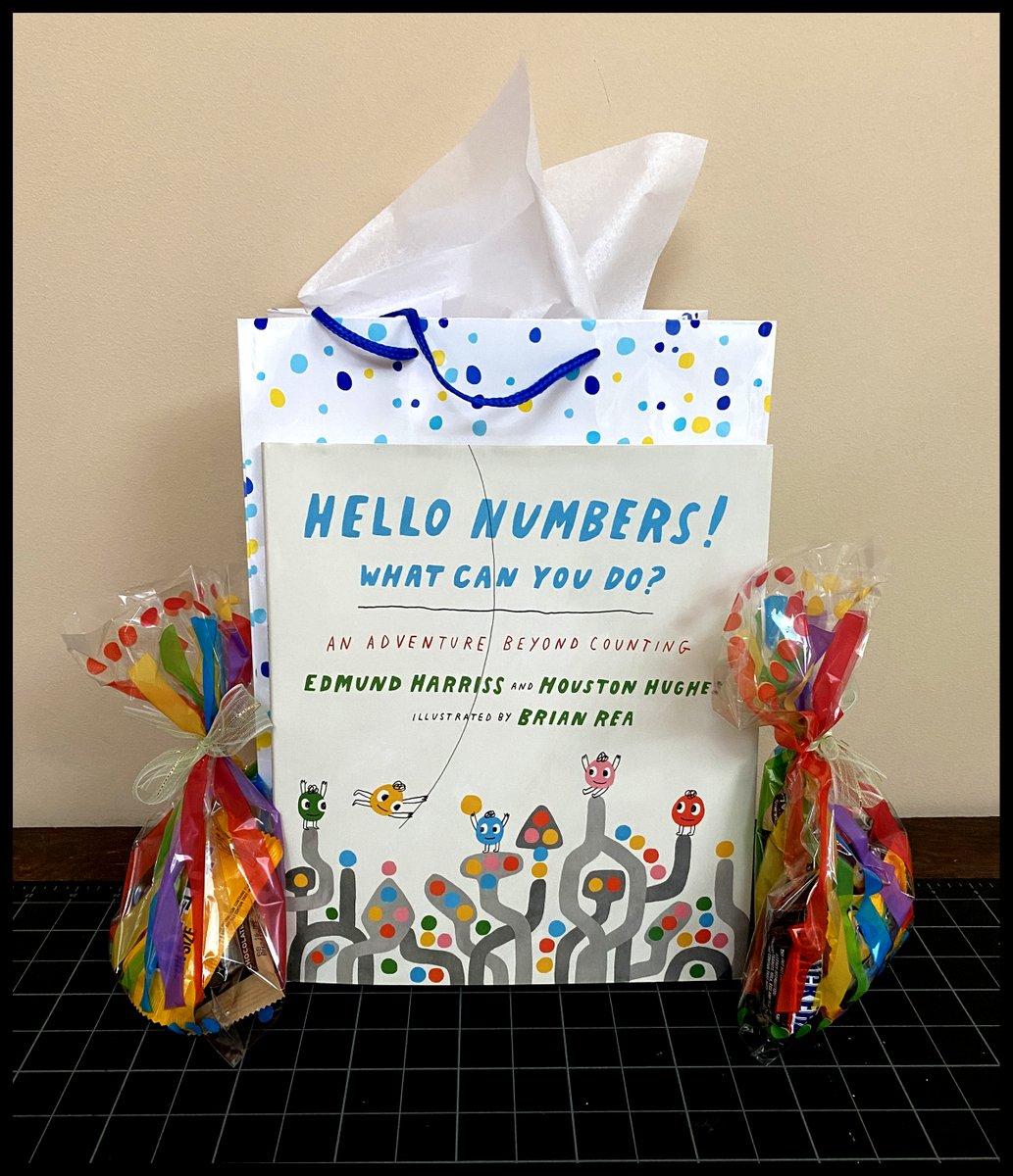 For Halloween this year, in addition to candy, we gave one of our friend's twins a great book, "Hello Numbers! What Can You Do?" by Mathematician and Artist Edmund Harriss <a href="/Gelada/">Edmund Harriss</a>. #childrensbooks #mathnumbers