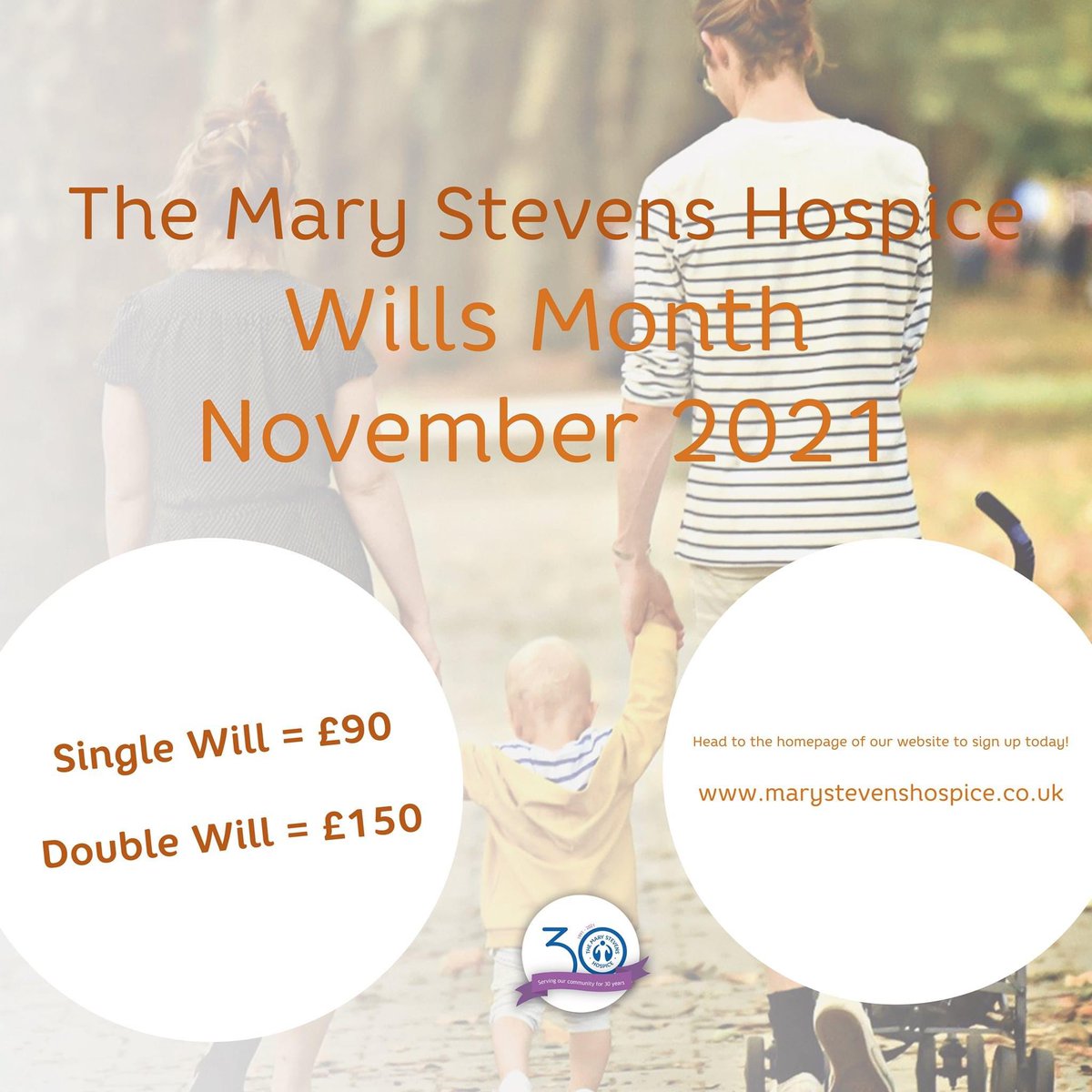 It’s never too early to plan ahead. 

This November we’ve partnered with Solicitors to offer a discounted Will service. Register your interest &amp; contact us online, by phone or email during November 2021. 

💻 marystevenshospice.co.uk/event/wills-mo…

📞 01384 377778

 📧 info@mshfundraising.co.uk