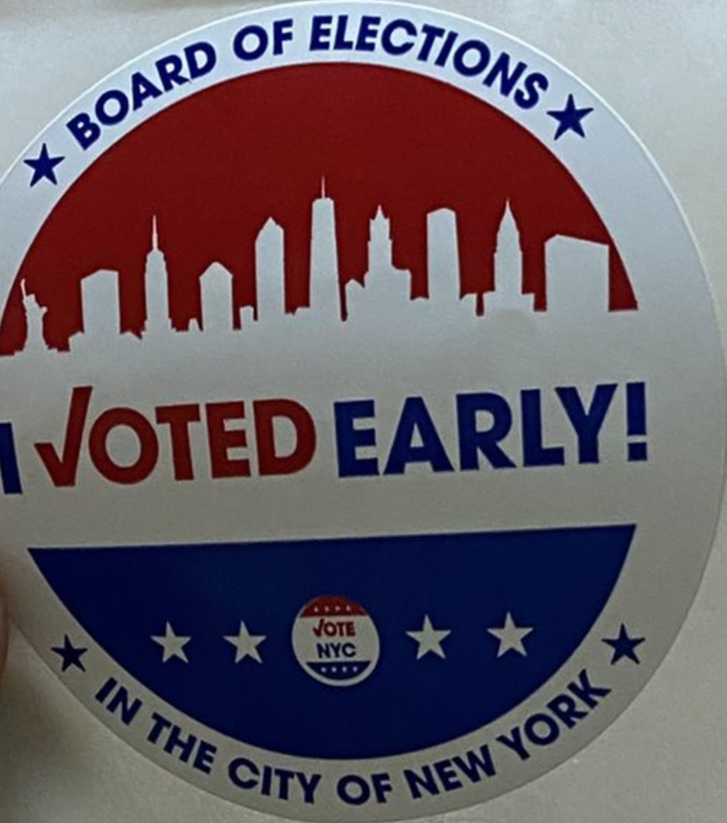 NYCAriWeiss's tweet photo. Voted Early. I urge you to do the same. Today is the last day to vote early. Avoid the lines. Every vote counts! The future of our community and NYC depends on it!
 Find your poling site https://t.co/8v8zNzVBnG https://t.co/cQGVV6IMtO