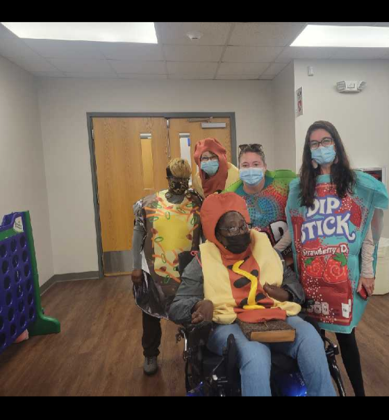 UCPHeartland's tweet photo. Happy Halloween!🎃 This past week both clients and staff celebrated Halloween early, sporting their best (and tastiest) costumes!👷🍉🧛🌭🧟🍝

What is your favorite Halloween candy?🍫🍬🍭

#UCwhatisPossible #UCPHeartland #AutumnGreetings #PumpkinSeason #PumpkinCarving #Costumes https://t.co/5x5gI2hh7Y