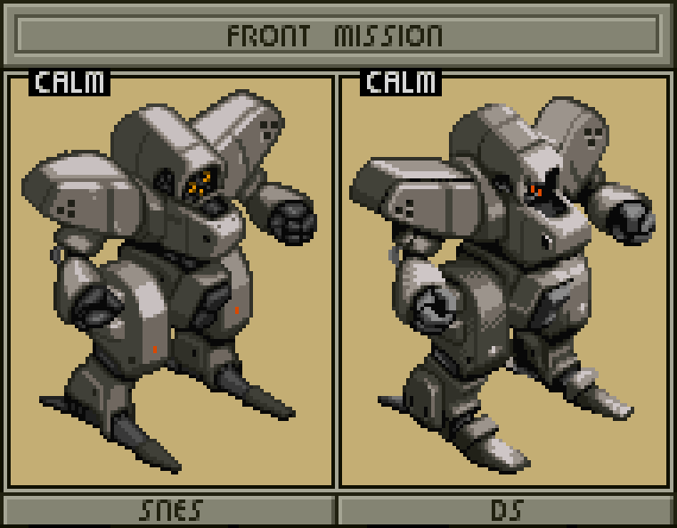 Front Mission 1st - Calm My drawing on a tablet, 2015 + SNES/DS