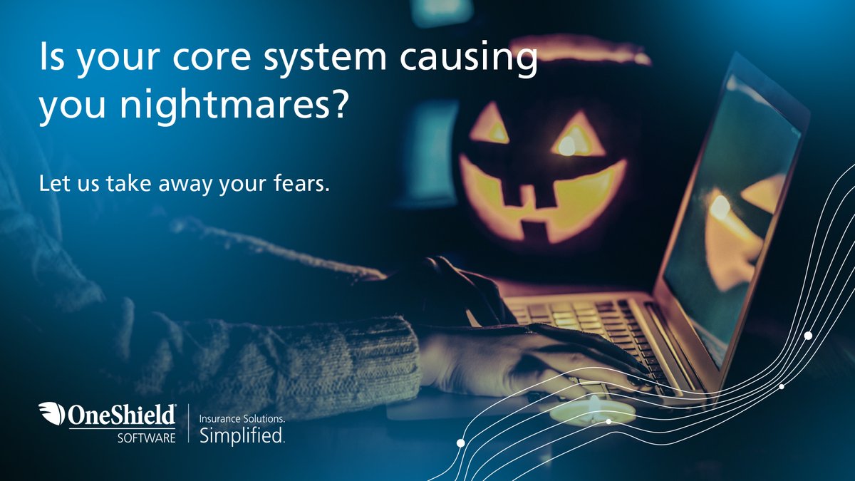 OneShield's tweet photo. Legacy applications can lead to nothing but nightmares. To ensure your technology selection doesn't continue to haunt you, don't replace legacy with legacy. 
#legacynightmares #coresystems #insurance #software #SaaS #HappyHalloween https://t.co/YQlC6e4FrL