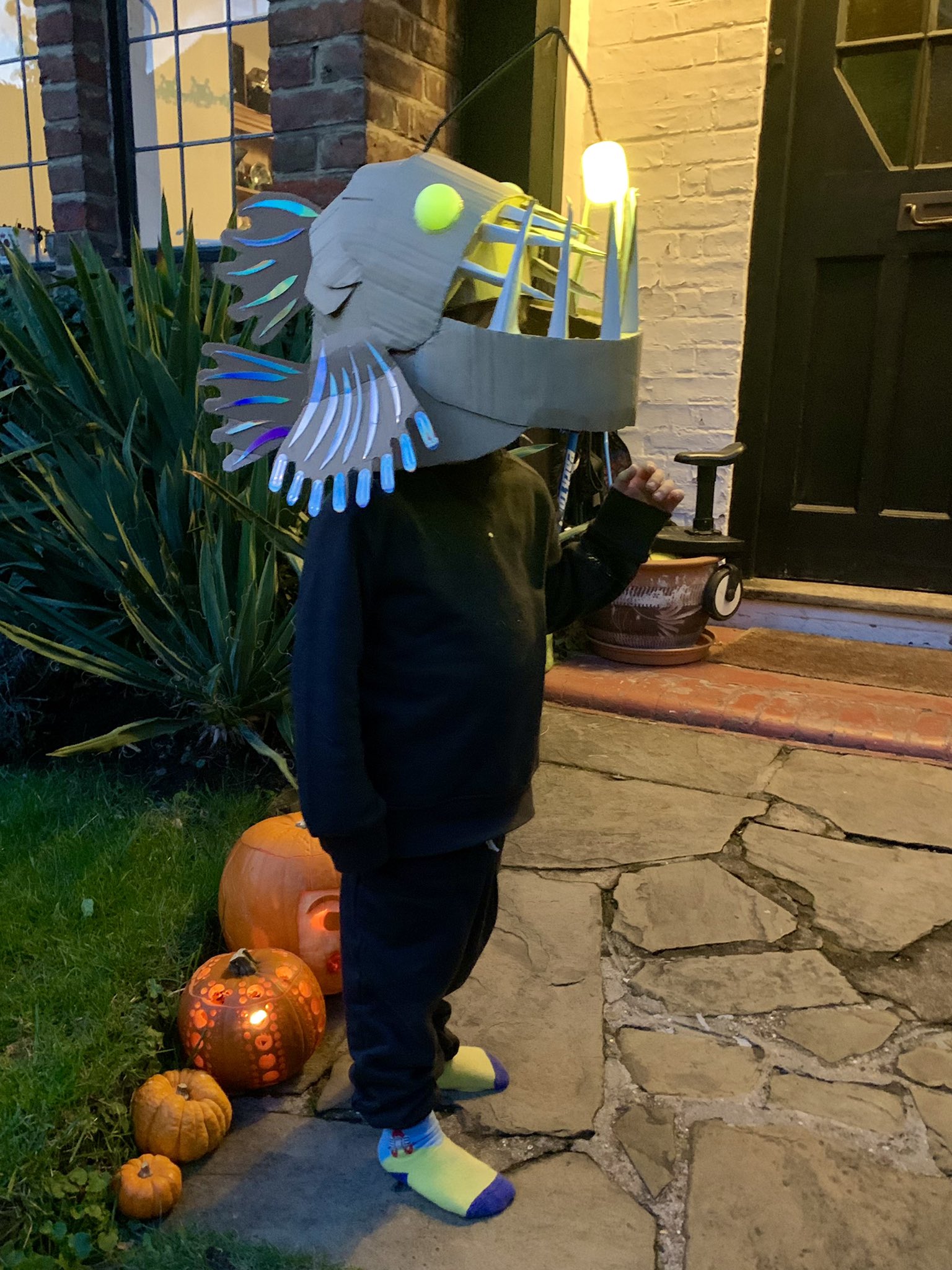 TheCraftyRobot on X: Our toddler wanted an angler fish costume