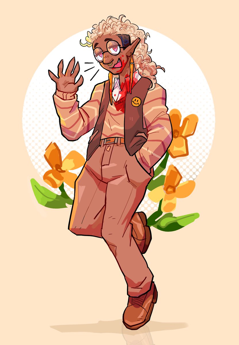 Did another sexy vampire generator thing over on Instagram. I didn't think I would be able to pull off a combo of cottage core and "worm on string earrings" but I must say it's a look!