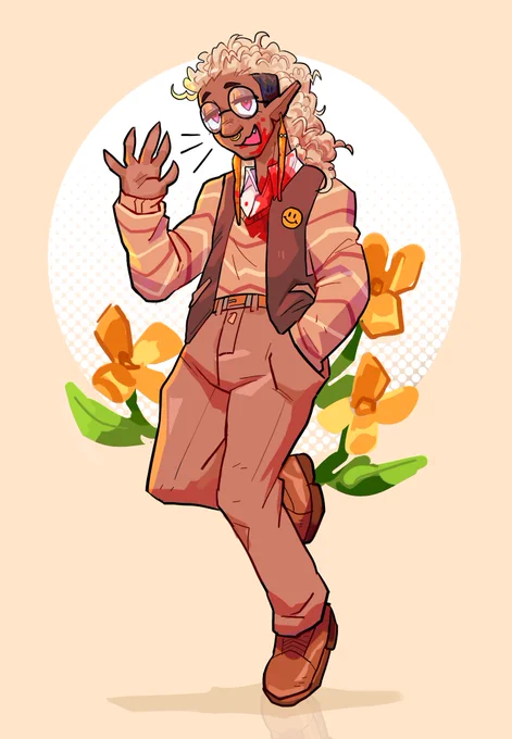 Did another sexy vampire generator thing over on Instagram. I didn't think I would be able to pull off a combo of cottage core and "worm on string earrings" but I must say it's a look! 