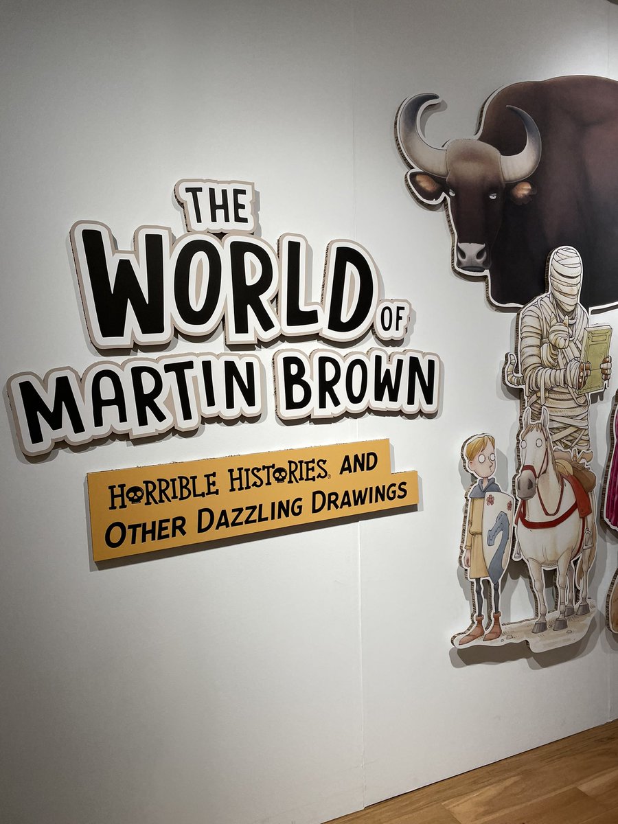 PaineNatasha's tweet photo. So pleased I managed to catch the incredible #exhibition at @SomersetMuseum The world of Martin Brown #illustrator of #HorribleHistories 🧡
#museum #museumgeek #museumlife #museumofsomerset #Somerset #taunton #history #illustration https://t.co/PTWNYpQYb1