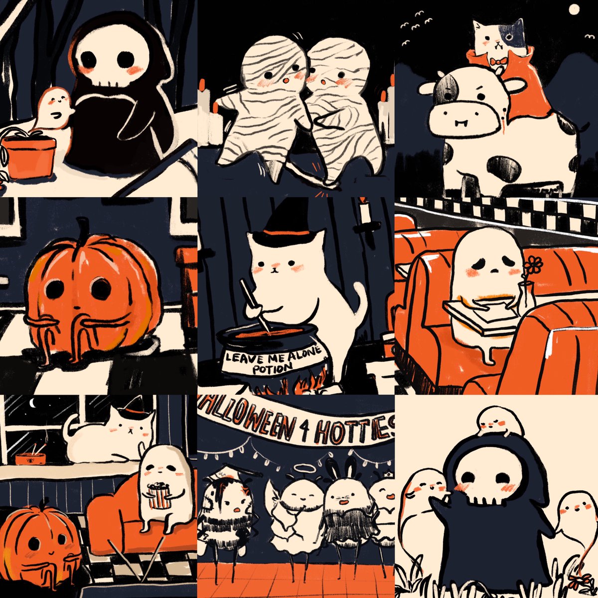 titsay's tweet photo. Thank you all for liking my Halloween drawings. I’m gonna miss making them. Till next year 😊 https://t.co/xngIsKACTI